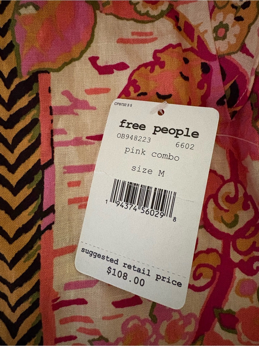 Free People Pink Floral Backless Ruffle Tie Sundress - Picture 5 of 5